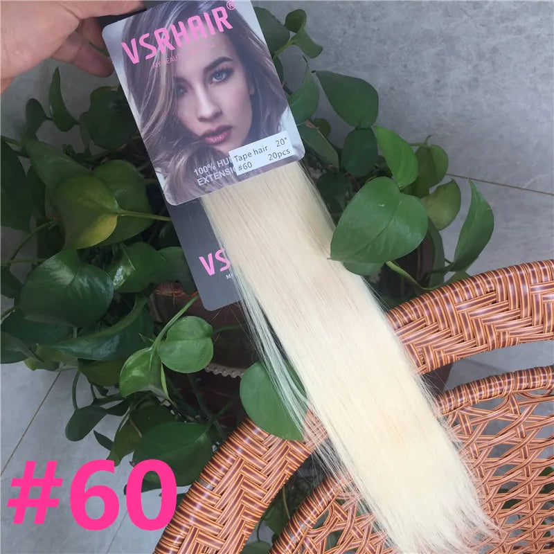 VSR POP PU Super Tape In Human Hair Extension Blonde Piano Color US Strong Adhesive Tape Hair Extensions For Salon