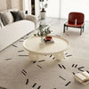 Nordic Combination Bedroom Coffee Table Simple Light Luxury Household Cream New Round Living Room Modern Small Apartment