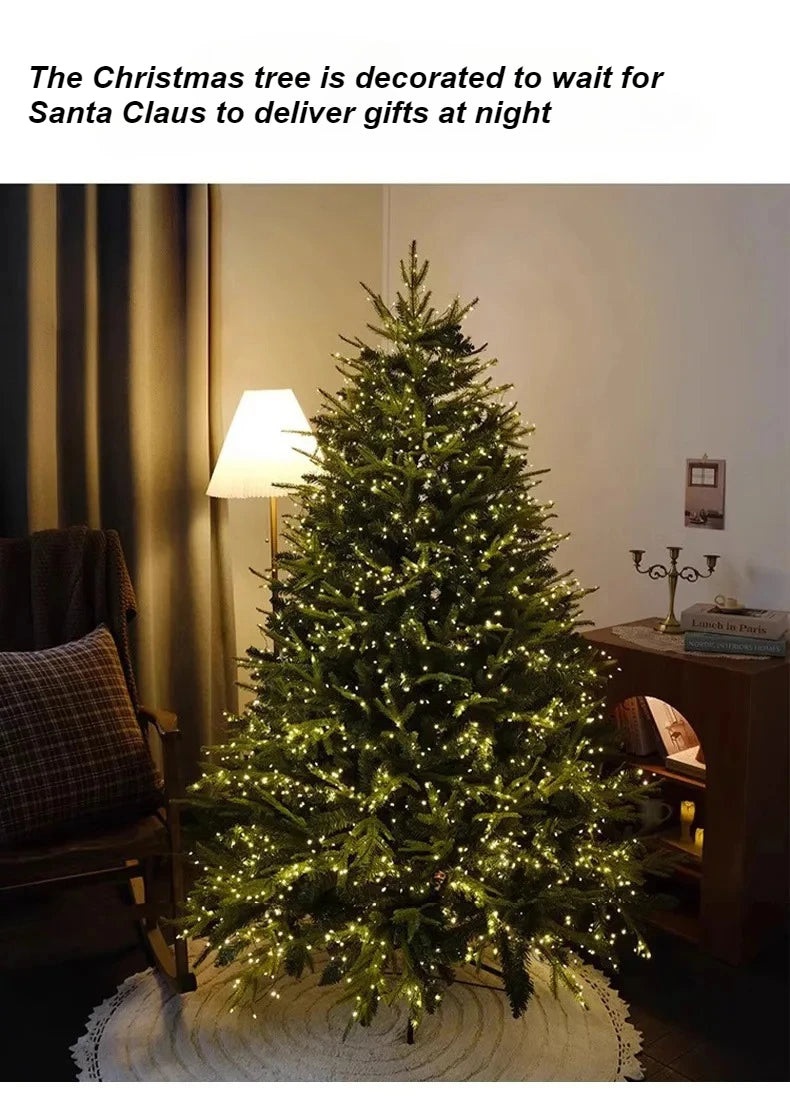 Artificial Christmas Tree PE+PVC Encryption with LED Lights Large Christmas Tree 120CM-240CM Home Christmas New Year Decorations