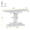 Tribesigns Gold Entryway Table, Modern 39-Inch Console Faux Marble Narrow Wood Sofa with Geometric Metal Legs