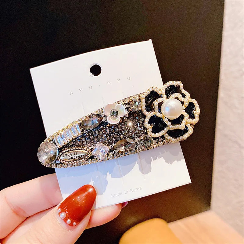 Luxury Jewelry Camellia Pearl Women Hair Clips Hair accessories for women