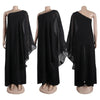Sexy Chic Women One Shoulder Jumpsuit Chiffon Long Sleeve Prom Party Clothes Designer One Piece Ruffles Rompers 2023