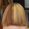 Highlight Ombre Lace Front Wig Human Hair Pre Plucked 13x4 colored 4/27 250%Density Honey Blonde Kinky Straight Lace Wigs