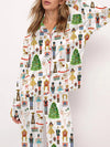 Christmas Tree Long Sleeve Women's Pajamas Set Fashionable Casual Comfortable 3D Printed Casual Y2K Women's Pajama Set 2025