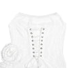 Articat Sexy Strapless Bandage Double-layer Mesh Patchwork Dress Women Perspective Tight Flower Ribbon Vestidos Party Clubwear