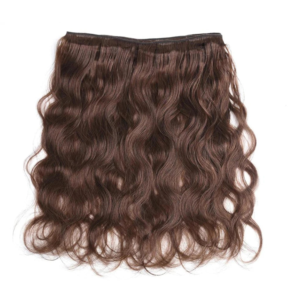 #4 Dark Brown Body Wave Bundles 1/3PCS 100% Human Hair Bundles 18-30 Inches Remy Hair Extensions For Women Brazilian Double Draw