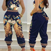 New Summer Fashion Printed Sleeveless Jumpsuit Sexy Hollow Backless Lace Up Long Jumpsuits Elegant Casual Jumpsuit With Pocket