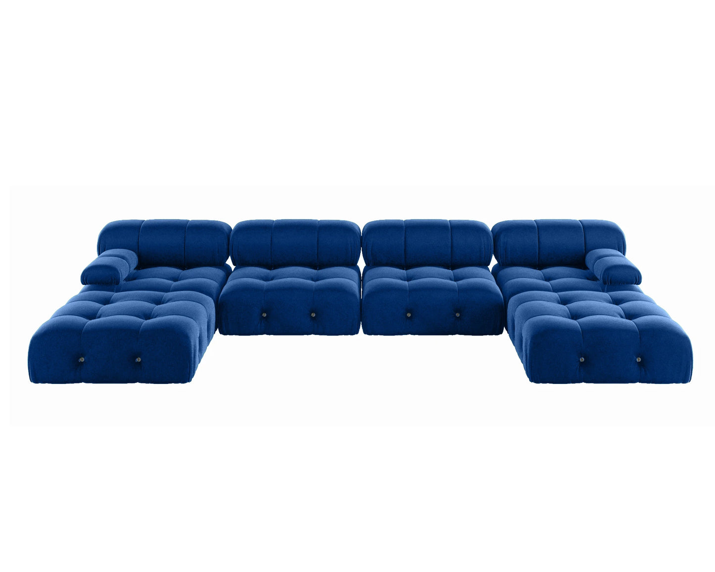 Modern Sectional Sofas Living Room U-Shaped Minimalist Velvet Fabric Large Sofa Couches Luxury 6-Seat Couch with Chaise Ottomans