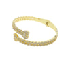Iced Out Cuff Bangle Paved Setting Bling Cz Cubic Zirconia Wrist Cuban Chain Link Bracelets Fashion Hip Hop Jewelry for Women