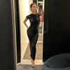 Knitted Long White Dress Women Bodycon Cocktail Evening Dresses Ladies Summer Elegant Luxury Maxi Knit Sexy Party Black Dresses