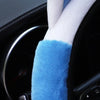 Cute Cartoon Plush Kitten Warm Car without Inner Ring Steering Wheel Cover Car Accessories Suitable for 14.5-15INCH