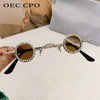 Fashion Diamond Round Sunglasses Women Luxury Rhinestone Shades UV400 Sun Glasses Female Punk Brand Designe Eyewear Men Eyeglass