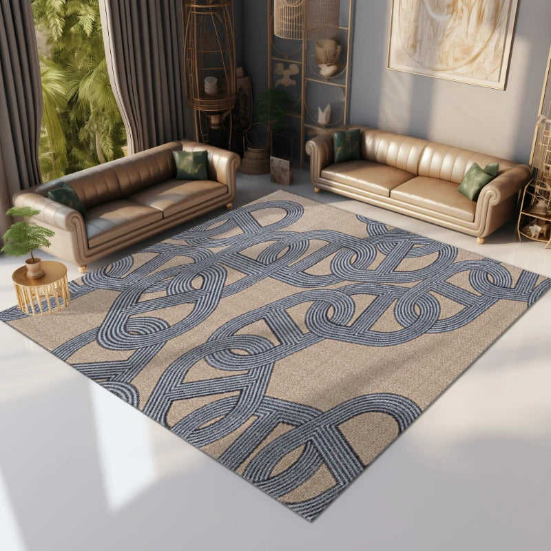 Advanced Interlocking Chain Decorate Living Room Carpet Cloakroom Bedroom Bedside Soft Mat Coffee Table Plush Rug Ковер Tapis 러그