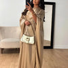 Batwing Butterfly Sleeve Satin Khimar Abaya Dubai Muslim Maxi Dress Kaftan Abayas For Women Kebaya Caftan Robe Femme Vestidos