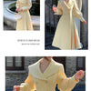 Plus Size 2024 Autumn/Winter New Style French Vintage Tweed Large Lapel Woolen Overcoat Long Sleeve Double Row Button Overcoat