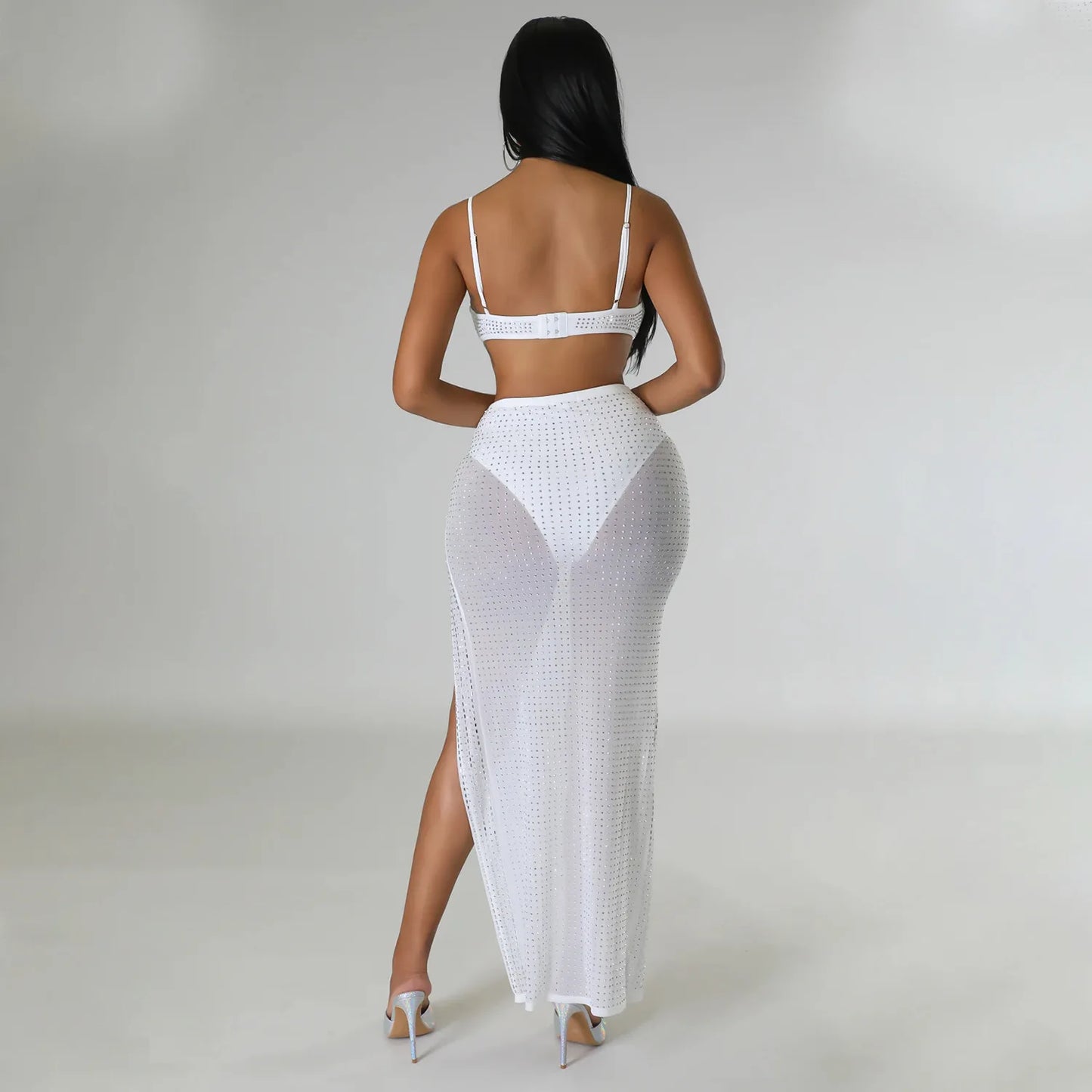 High Waist 2 Piece Bikini Set With Cover Up 2022 Swimsuit Women Print Sleeveless Bathing Suit Beachwear Swimming Biquini New
