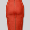 16 Colors Sexy Solid Zipper Orange Blue Black Red Bandage Skirt Women Elastic Bodycon Summer XL XXL Pencil Skirts 58cm