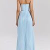 Pure sexy French high-end tube top one-shoulder dress female long seaside holiday pleated skirt