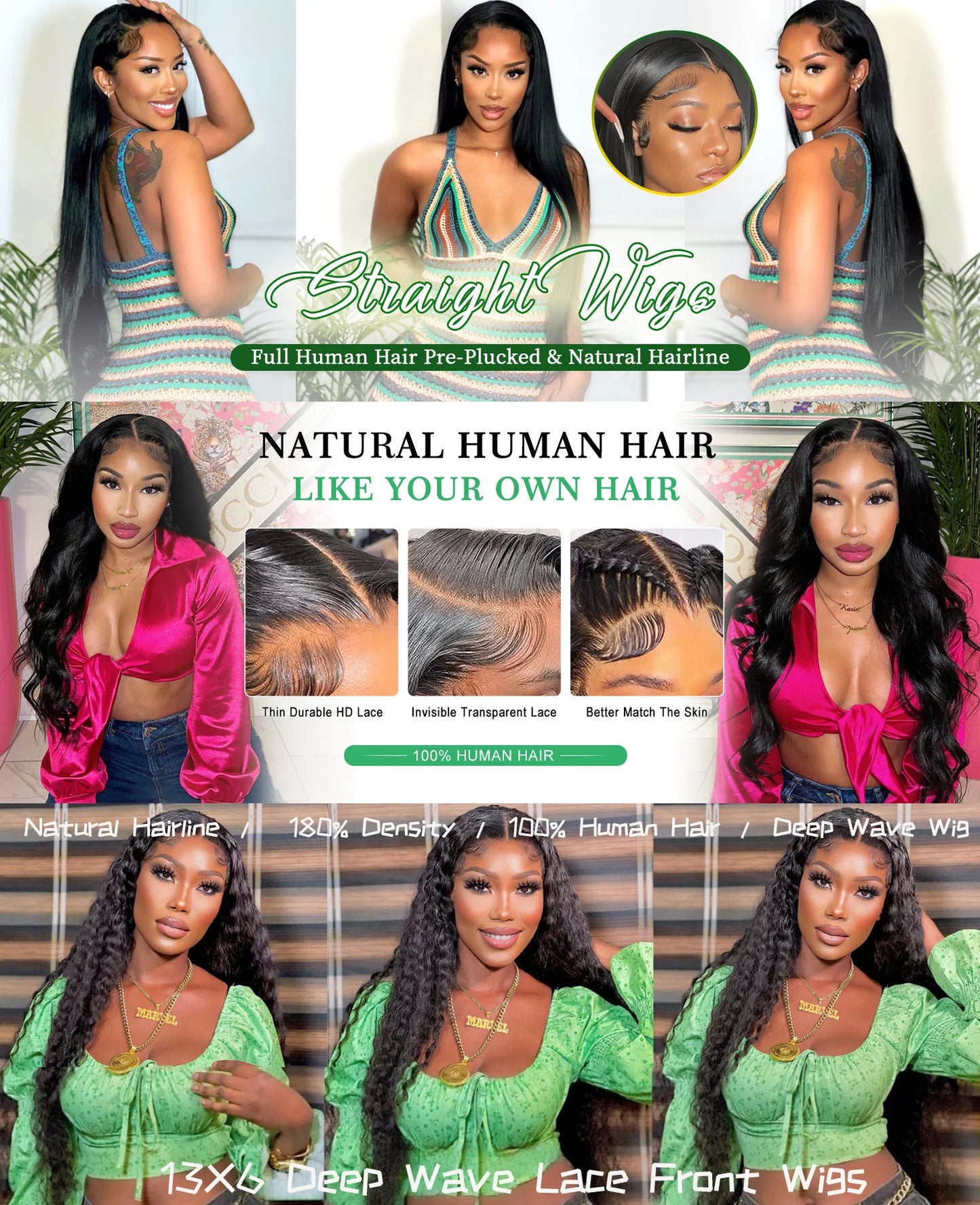 Deep Wave Glueless Wig Human Hair Ready To Wear And Go PrePlucked For Women Precut 6x4 Closure Curly Lace Front Wigs On Sale