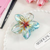 New Gradient Large Flower Acrylic Hair Clip for Women Sweet Hair Claws Crab Clamp Barrettes Hawaiian Headwear Accessories