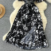 Summer Pleated Women Buttons Dresses Casual Beach Holiday Short Sleeve V Neck Woman Midi Dress Bohemian Mujer Vestidos
