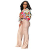 Women Imitation Silk Printed Casual Shirt Top Women Lantern Long Loose Blouse Female Clothes