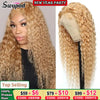 Swupod 200 Density Full 13x4 13x6 HD Lace Front Wig for Women Remy Human Hair Deep 4x4 Frontal Wig 27#Light Brown Color Glueless