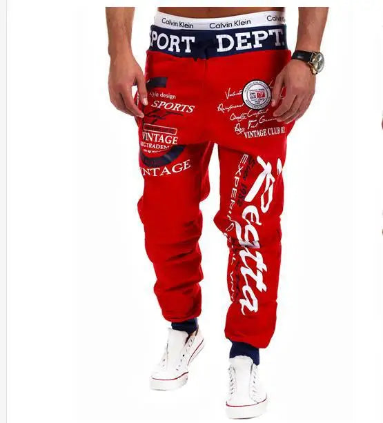 Men Streetwear Sweatpants Y2K Graffti Hip Hop Drawstring Waist Relaxed Fit Jogger Pants  with Pockets Loose Drop Crotch Trousers