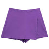 Willshela Women Fashion Solid Asymmetrical Side Zipper Skirts Shorts Vintage High Waist Female Chic Lady Shorts