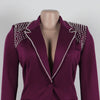 2 Pieces Women's Sets Autumn Winter Long Sleeve Pearl Blazers Suit Tops And Pants Suits Two Piece Set Tracksuit Outfit 2025