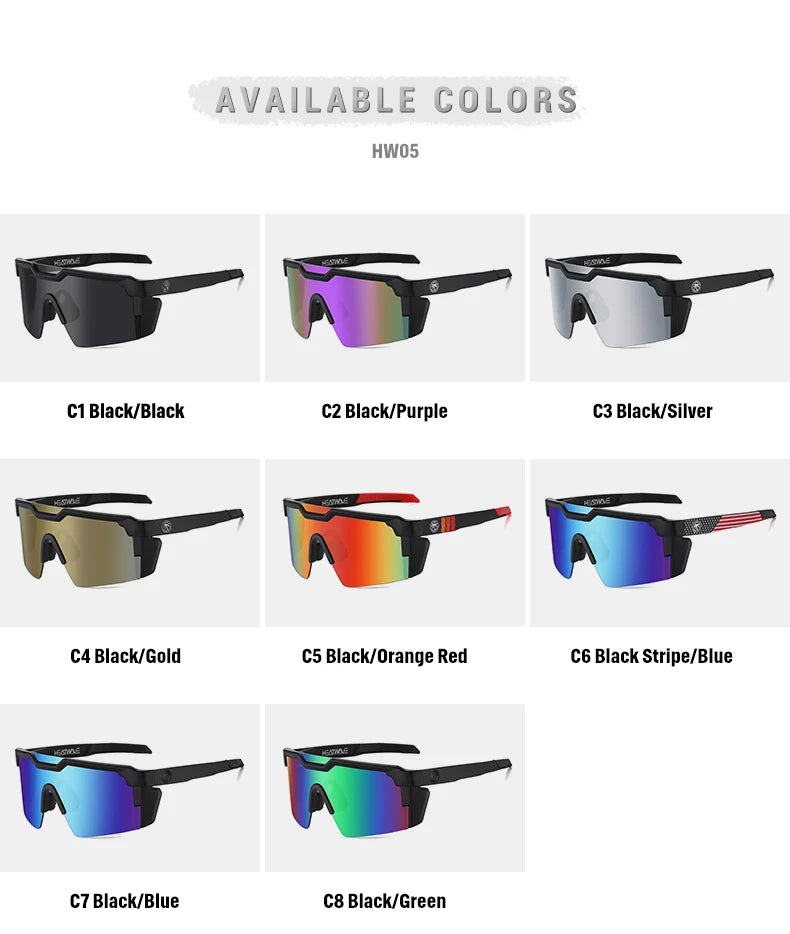 Luxury Brand Heat Wave Sunglasses Unisex Riding Glasses Sports Eyeglasses Cycling Glasses Men & Women Glasses