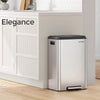 SONGMICS Kitchen Trash Can, 10.5-Gallon (40L) Garbage Can with Lid and Wide Foot Pedal, Soft Close and Stays Open