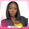 ISEE HAIR Wear And Go Glueless Human Hair Wig Bob HD Lace Straight Short Bob 6x4 Lace Frontal Pre Plucked Human Wigs Ready To Go