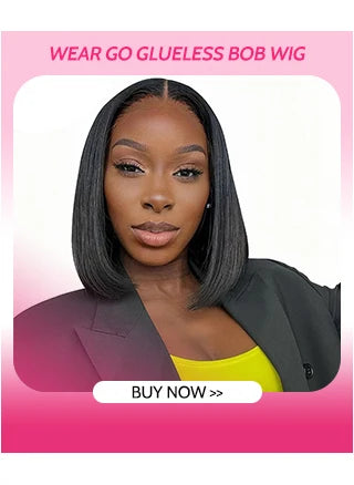 ISEE HAIR Wear And Go Glueless Human Hair Wig Bob HD Lace Straight Short Bob 6x4 Lace Frontal Pre Plucked Human Wigs Ready To Go