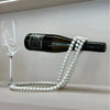 Creative Pearl Necklace Wine Rack Luxury Magic Metal Resin Hanging Suspension Wine Bottle Holder Rack Home Desktop Decoration