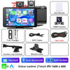 Jansite 7" Car DVR 2.5K Dash cam Wireless Carplay Android Auto Front and Rear Camera Dashboard Driving Recorder Dual Lens Wifi
