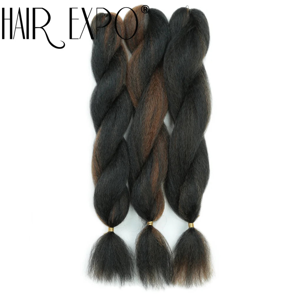 26Inch Vixen Crochet Bulk Hair Synthetic Jumbo Braids Fluffy Yaki Straight Crochet Hair Afro Kinky Curly Braiding Hair Extension