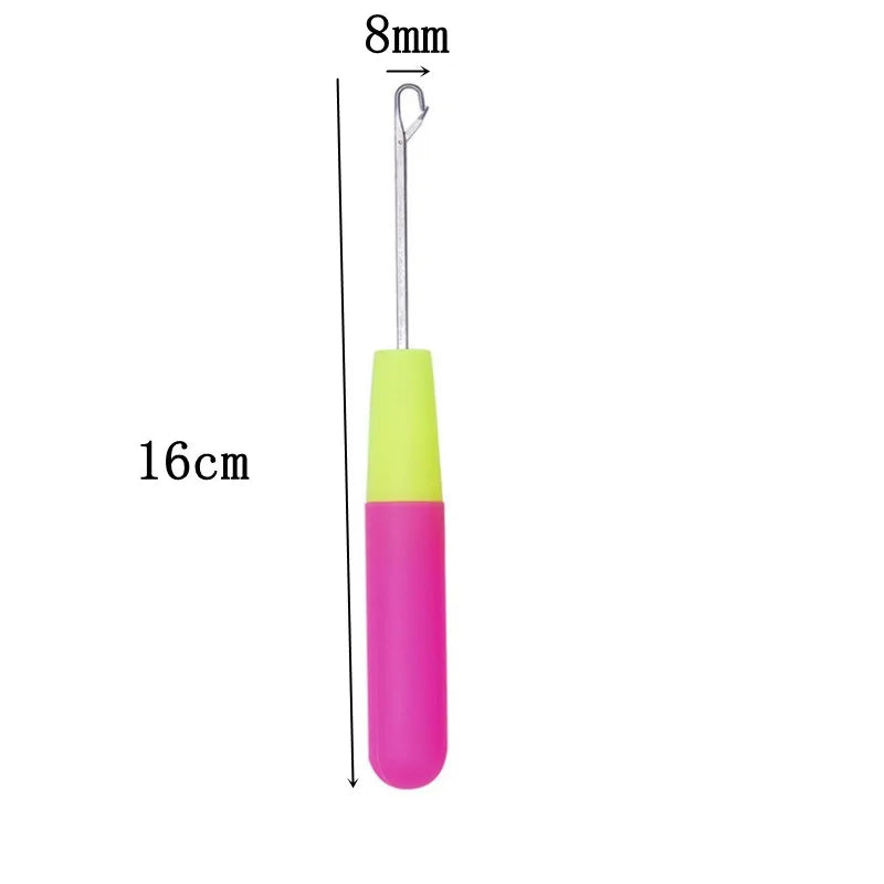 1pcs Wooden Crochet Dreadlocks Braid Needle Feather Wig Hook Needles Threader Knitting Hair Crochet Needles Hair Extension Tools