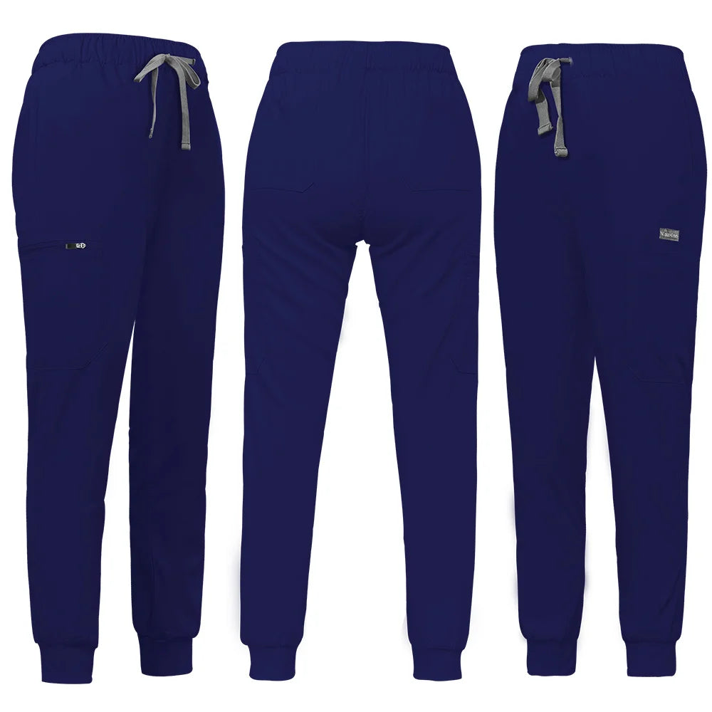 Unisex Jogger Pants Dentist Pants Solid Color Beauty Salon Nursing Men Jogging Pants Spa Uniform Pants Pet Medical Doctor Scrub