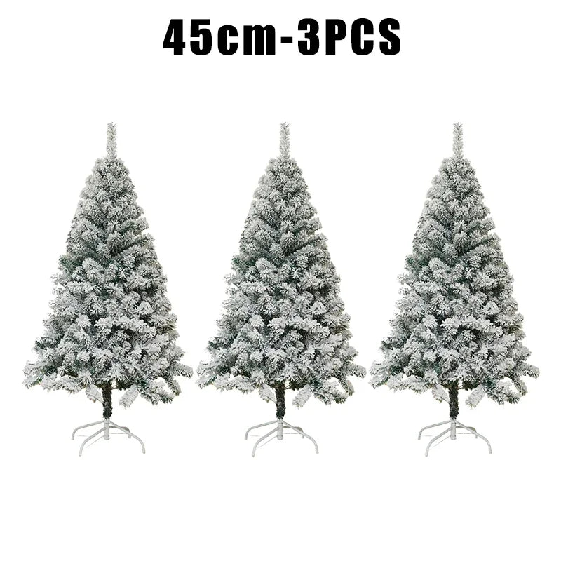 Snowy Flocked Christmas Tree PVC Realistic Frosted Pine with Artificial Snow Perfect for Store Window Displays Holiday Decor