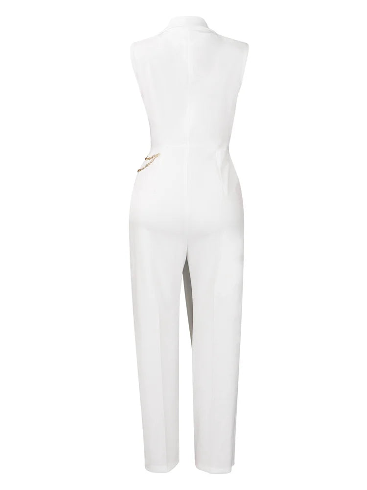 Wmstar Women's Jumpsuits One Piece Outfits Sleeveless Solid Office Lady Summer Sexy Playsuits Overalls Wholesale Dropshipping