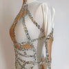 New Sequins Jumpsuit White Stretch Pole Dance Costume Drag Queen Outfit Singer Dancer Performance Wear Adult Clubwear Jumpsuit