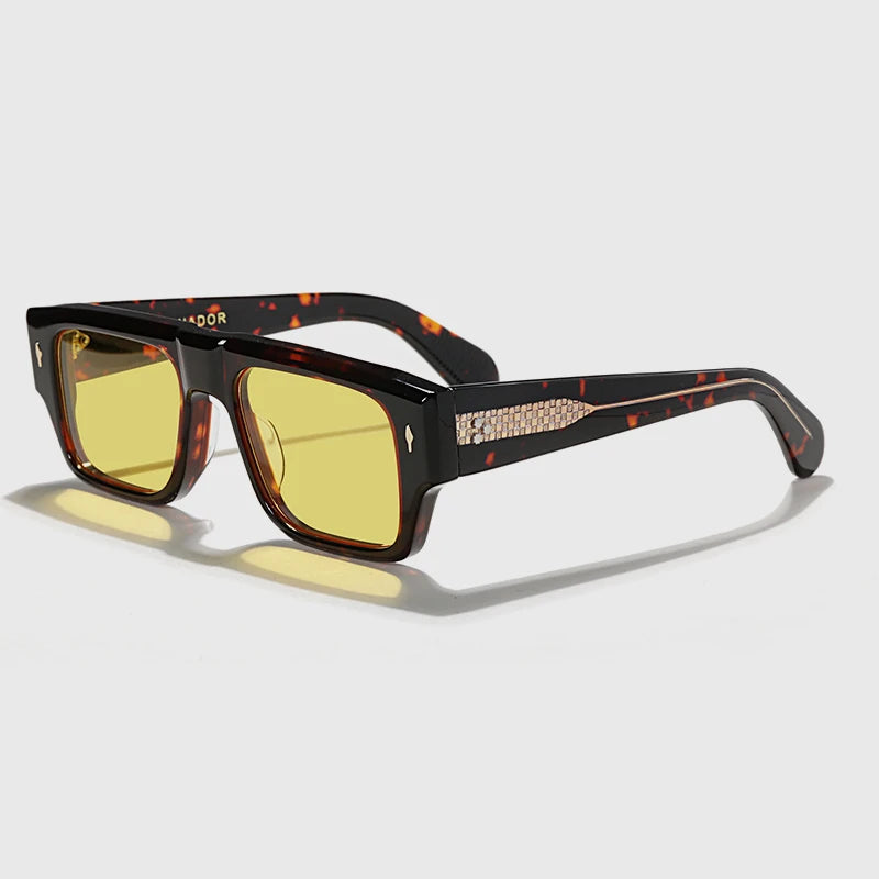 2024 Luxury Brand Sunglasses Men Top Quality SDEVOTO Handmade Square Vintage Acetate UV400 Fashion Women Protection SUN GLASSES