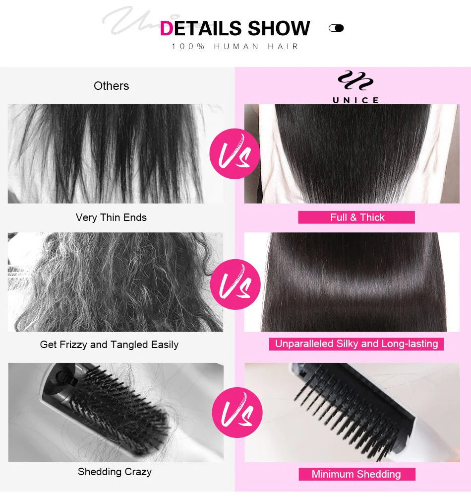 UNice Hair Bye Bye Knots 7x5 Lace Glueless Wig Brown Balayage Body Wave Human Hair Lace Front Wig Pre Cut Pre Bleached Lace Wig