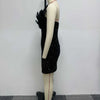 Women Dress Strapless Dresses Sexy Mid Length Vestidos Slim Fit Off Shoulder Sleeveless Elegant Splice Feather Hip Wrap