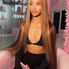 straight highlight wig human hair hd lace wig 13x6 human hair ombre honey blonde colored straight lace front wigs human hair