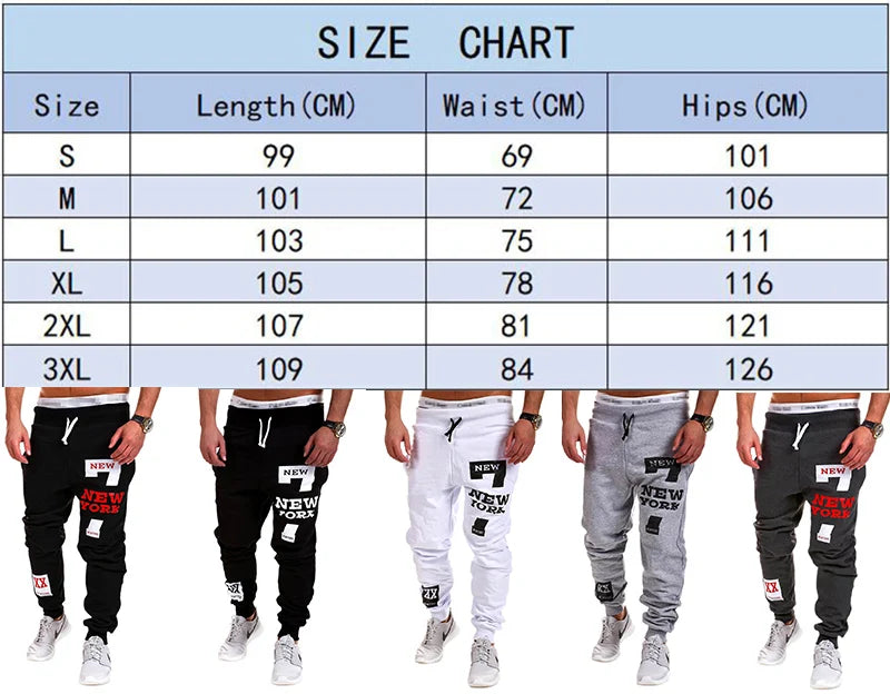 Letter Graphic Print Sweatpants for Men Hip Hop Joggers Sports Athletic Pants for Workout Casual Elastic Waist Lounge Trousers