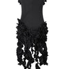 Bonnie Forest Women's Fringed Bandage Midi Dress Glam Strapless Irregular Ruffle Party Cocktail Dress Female Vestidos Clubwear