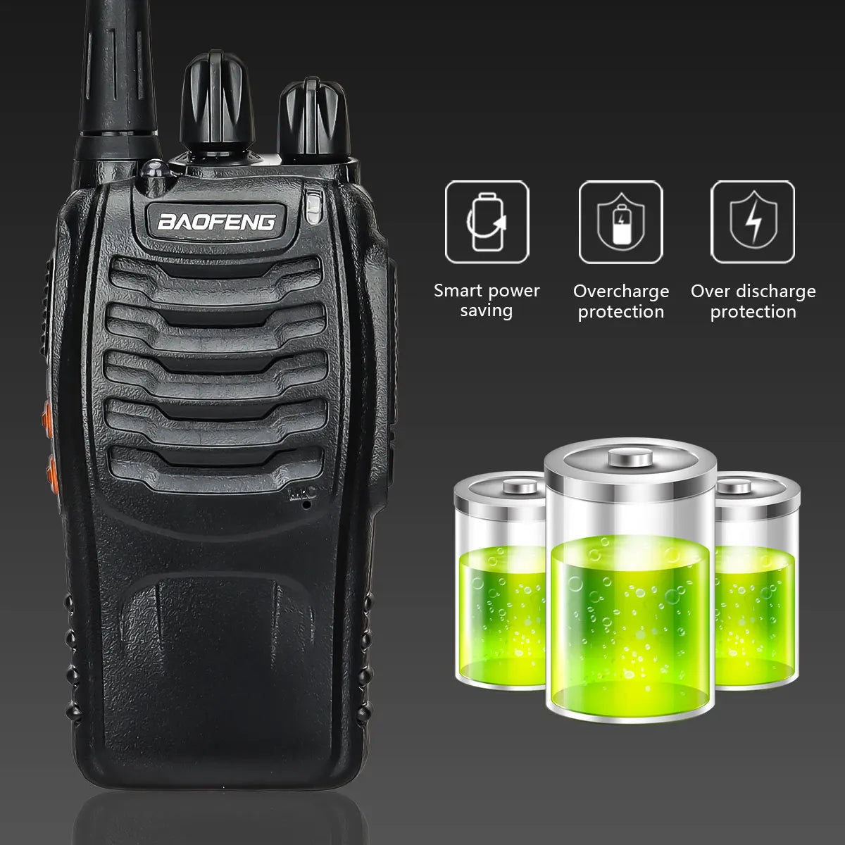 2/4PCS Baofeng BF-888S V2 Walkie Talkie Dual Band Portable Long Range Standby UHF 400-470MHz USB Ham Two Way Radio for Hunting
