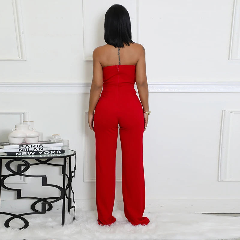 CUTENOVA Women'S Spring Summer Camisole V-Neck Offset Printed Zipper Sleeveless Slim Jumpsuit Fashion  Casual Sexy Jumpsuits